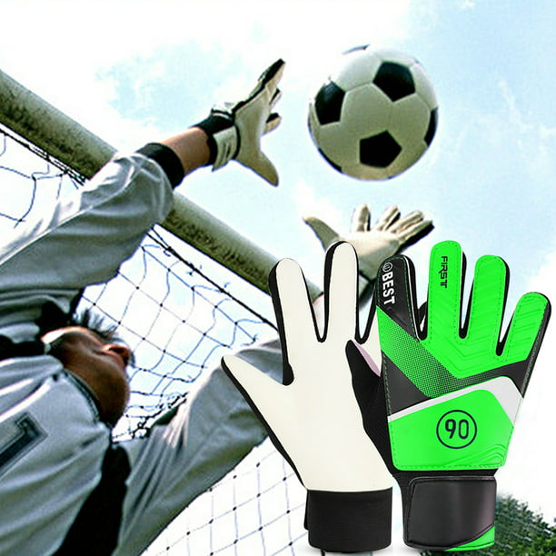 Guantes de portero de fútbol americano, de nailon de látex, protección de  los dedos, guantes de portero de fútbol para adultos, niños y jóvenes
