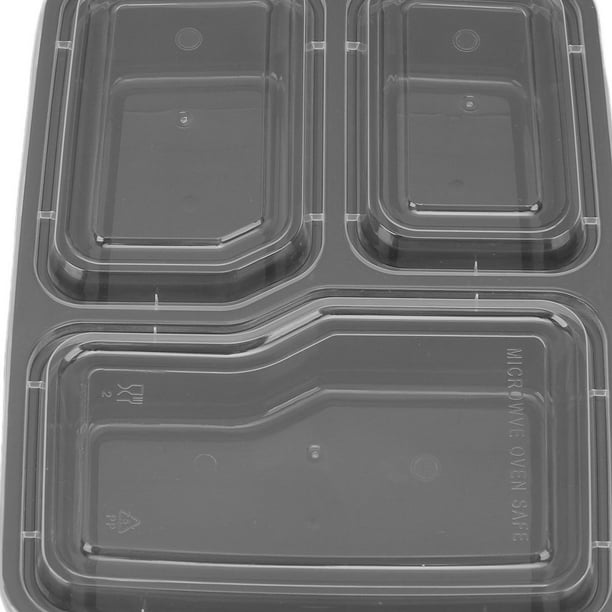 Envases de plástico desechables para alimentos, contenedores para  preparación de comidas, cajas de envasado de alimentos con tapa, cajas para  llevar comida con tapas, 750ml