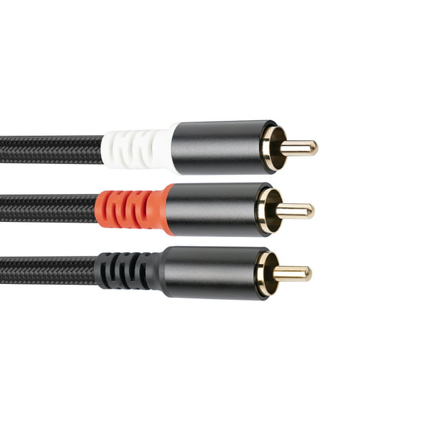Cable De Audio Y 2 Jack Rca Hembra X 1 Plug Rca Macho Corto - Generico