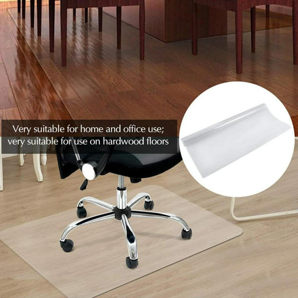  Tapete para silla de oficina para alfombra y suelo de madera,  2.62 libras antideslizante Hi-Q tapete para silla de escritorio para suelos  de madera dura y moqueta, tapete de escritorio fácil