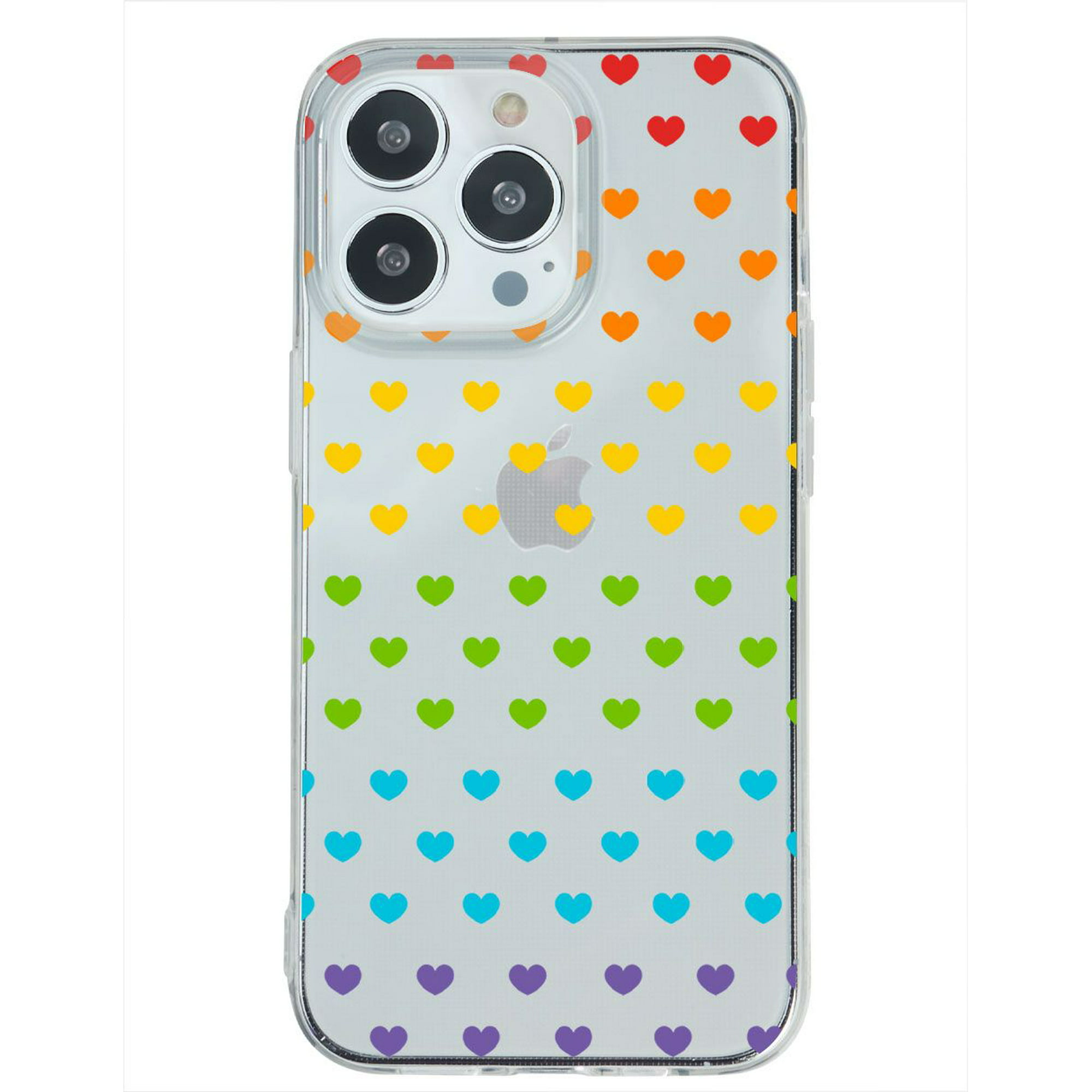 Funda para iphone 13 pro max corazones colores, uso rudo, instacase protector para iphone 13 pro max antigolpes, case corazones colores
