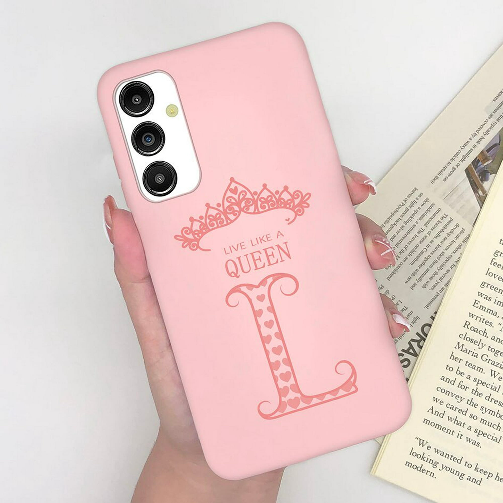 Funda de silicona A prueba de golpes para Samsung Galaxy A14 5G, carcasa de  lujo con letras y corona, nueva Fivean unisex