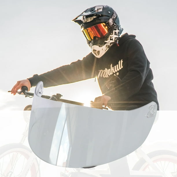 Visera Para Casco De Motocicleta Gafas de casco antivaho con lente