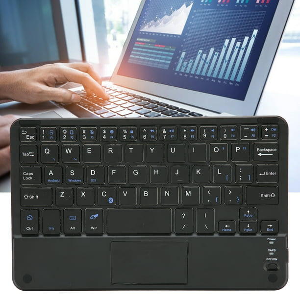 Teclado pequeño, teclado inalámbrico Teclado inalámbrico ultradelgado de 7  pulgadas Teclado portátil Acabado de lujo