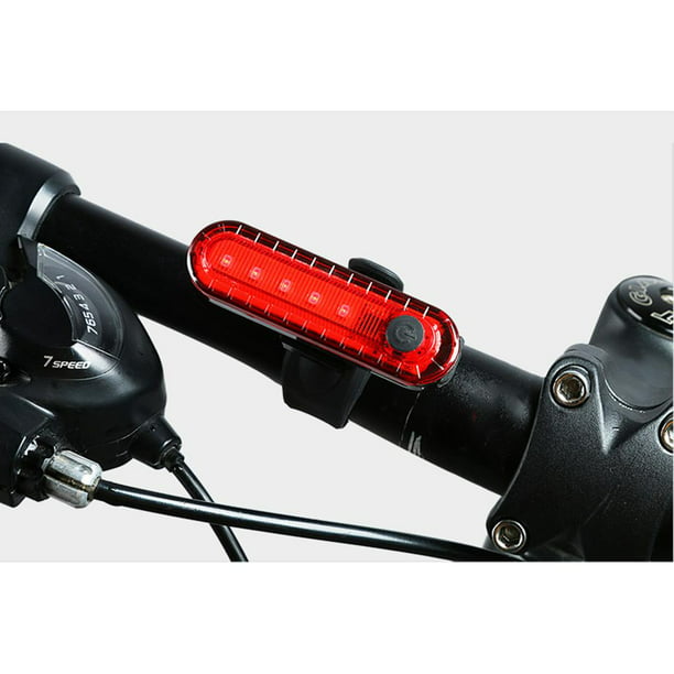 Luz delantera de bicicleta USB Luz trasera LED IPX6 Fácil de instalar Faro  de bicicleta Azul Cola Soporte para teléfono con faro de bicicleta