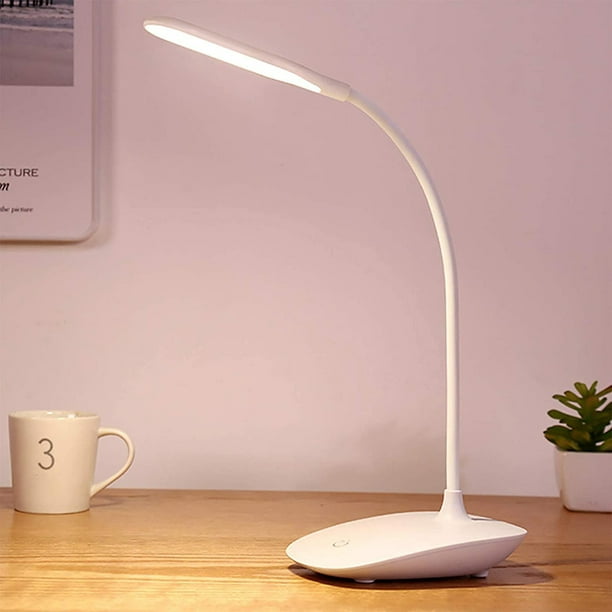 Lámpara de mesa inalámbrica recargable, luz LED portátil impermeable al  aire libre, regulable al tacto, USB-C, lámpara de escritorio con batería  para