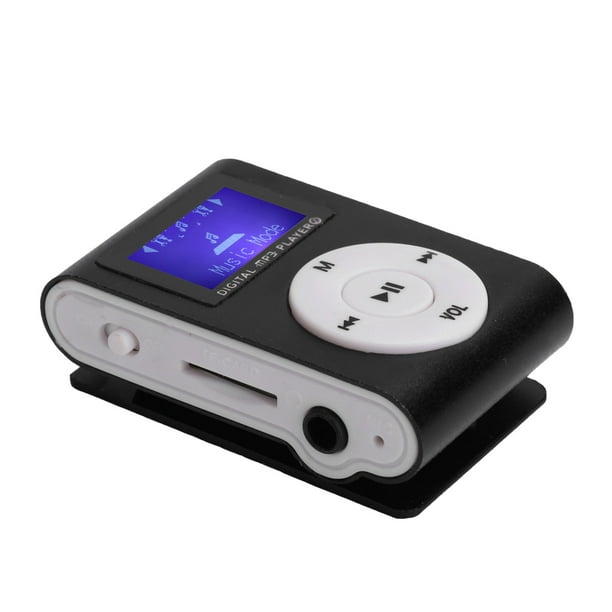 Mini reproductor de música MP3 portátil, pantalla LCD de 0.8 pulgadas, clip  trasero deportivo, reproductor de MP3, tarjeta de memoria, mini