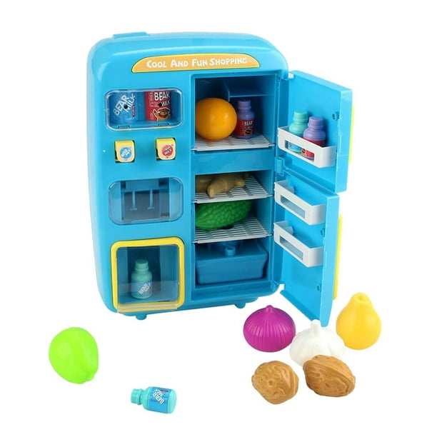 Refrigerador de juguete, Refrigerador de juguete para , Congelador de  cocina para , Refrigerador de juguete de simulación para y niñas Hugo Mini  nevera para niños