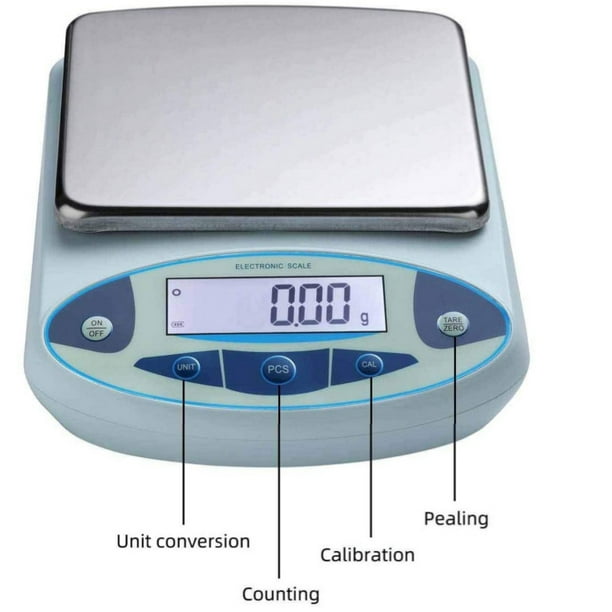 Báscula digital de laboratorio de 21.16 oz por 0.00 oz báscula electrónica  de precisión Balanza analítica Báscula de pesaje compacta y precisa para