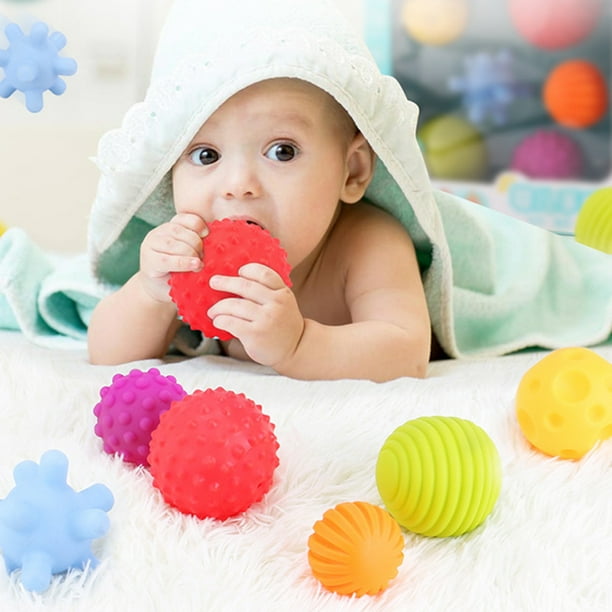 6pcs Pelotas Sensoriales Didácticas Para Bebé Con Texturas