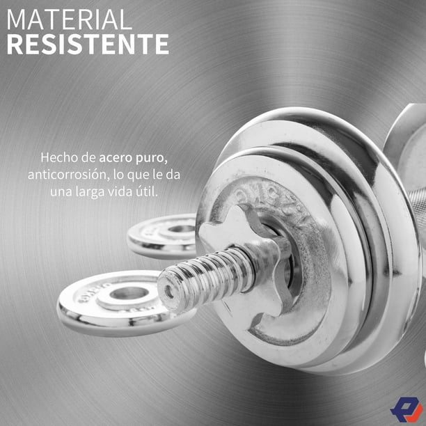 Kit De Mancuernas Pesas Barra Discos Ejercicio Gym 30kg Ms