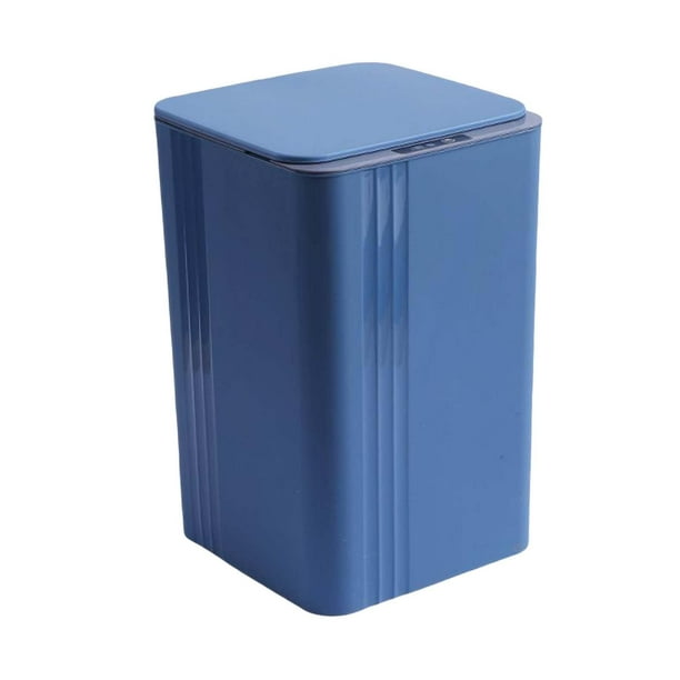 Cubo de basura Cubo de basura Cubo de basura sin contacto Papelera Basura  eléctrica Azul 17L Baoblaze Bote de basura inteligente