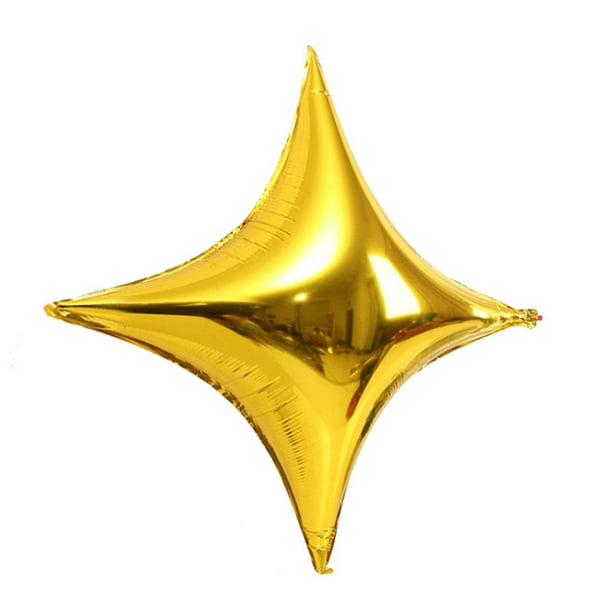 5 globos estrellas gold rose 10 cm