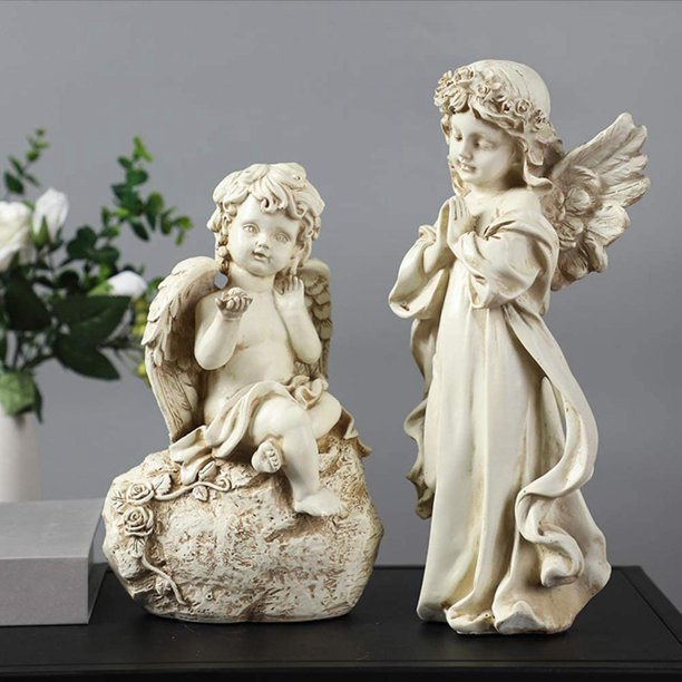 Comprar Estatuilla de ala de Ángel, estatua artística de Ángel, decoración  moderna, escultura de abrazo, artesanía, decoración del hogar, regalo de  Navidad