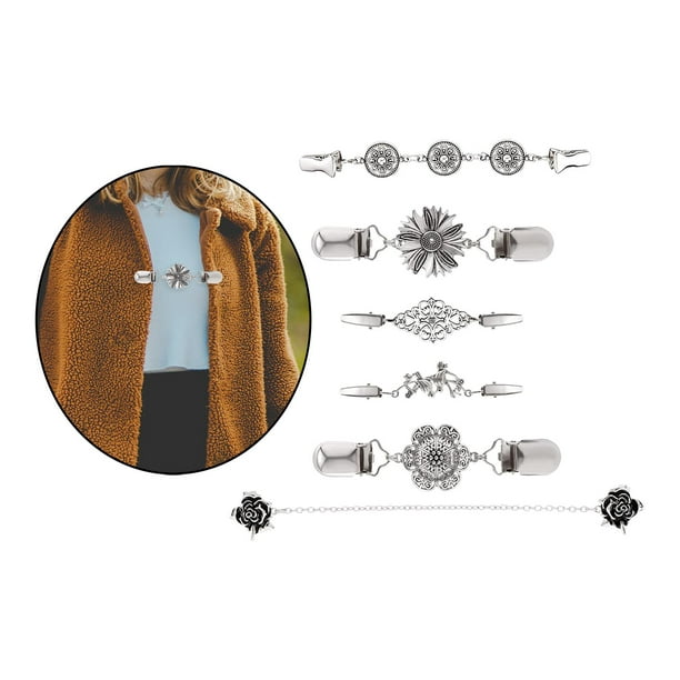 VMINOG broche vintage juego de 4 broches de perlas broches para ropa mujer  broches ropa broches de bisuteria camisa broche pin clip para suéter ropa