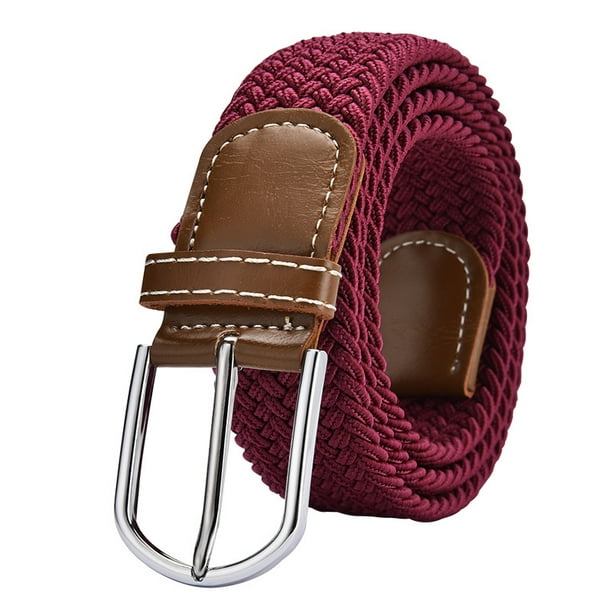  Cinturón elástico tejido elástico de cuero para hombre, cinturón  ancho de lona elástica para hombre, correa elástica casual (talla : 40  pulgadas/39.4 in, color: 4) : Ropa, Zapatos y Joyería