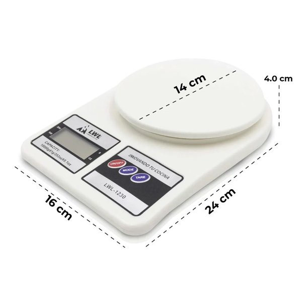 Escala digital cocina plástico base capacidad 11.0 lbs