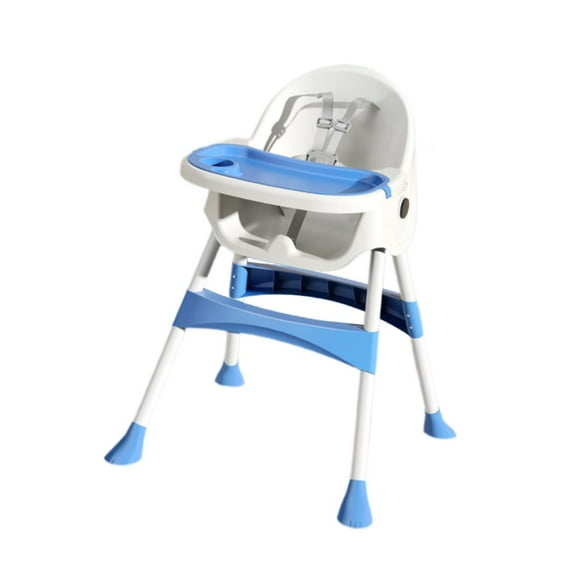 silla alta para bebé altura plegable ajustable bandeja extraíble portátil silla para comer para bebé silla de comedor infantil para mesa de azul
