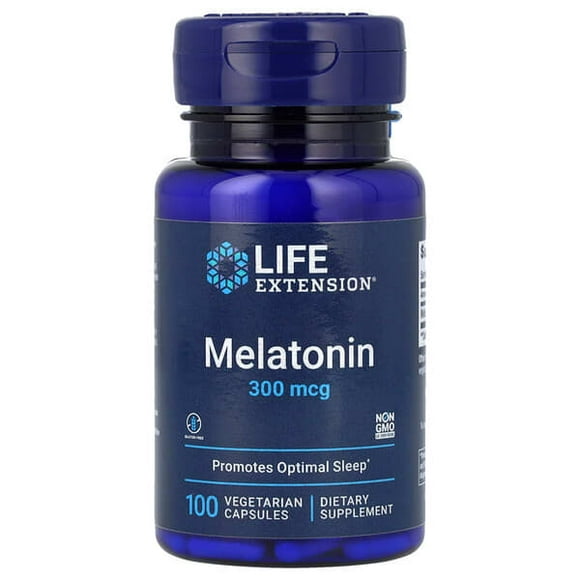 life extension  melatonina 300 mcg 100 cápsulas suplemento de apoyo para un sueño óptimo