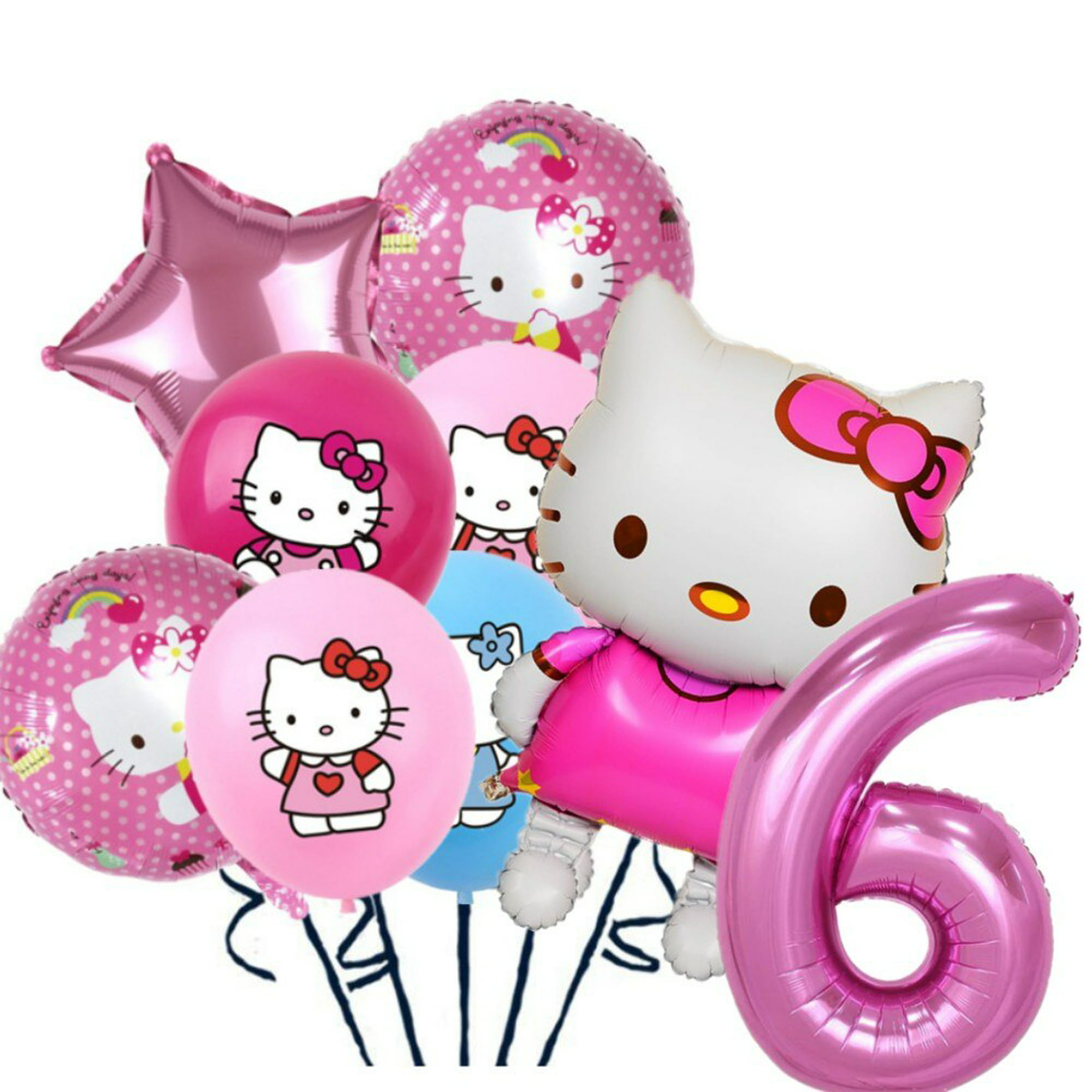  12 globos de fiesta de cumpleaños de puntada, decoraciones de  fiesta de puntada, globos de papel de aluminio de dibujos animados para  niños y niñas, fiestas de cumpleaños y baby shower