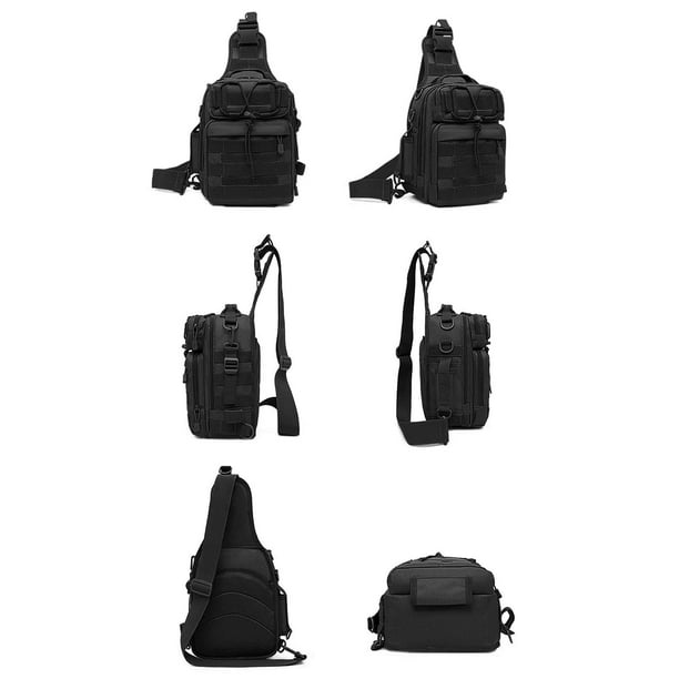 Mini mochila de lona negra para hombre, Bolsa Escolar, pequeña