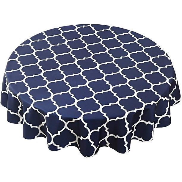 Mantel de tela de poliéster marroquí, resistente al agua, sin arrugas,  rectangular, para mesa de comedor, protector lavable Adepaton HMHZ988-1