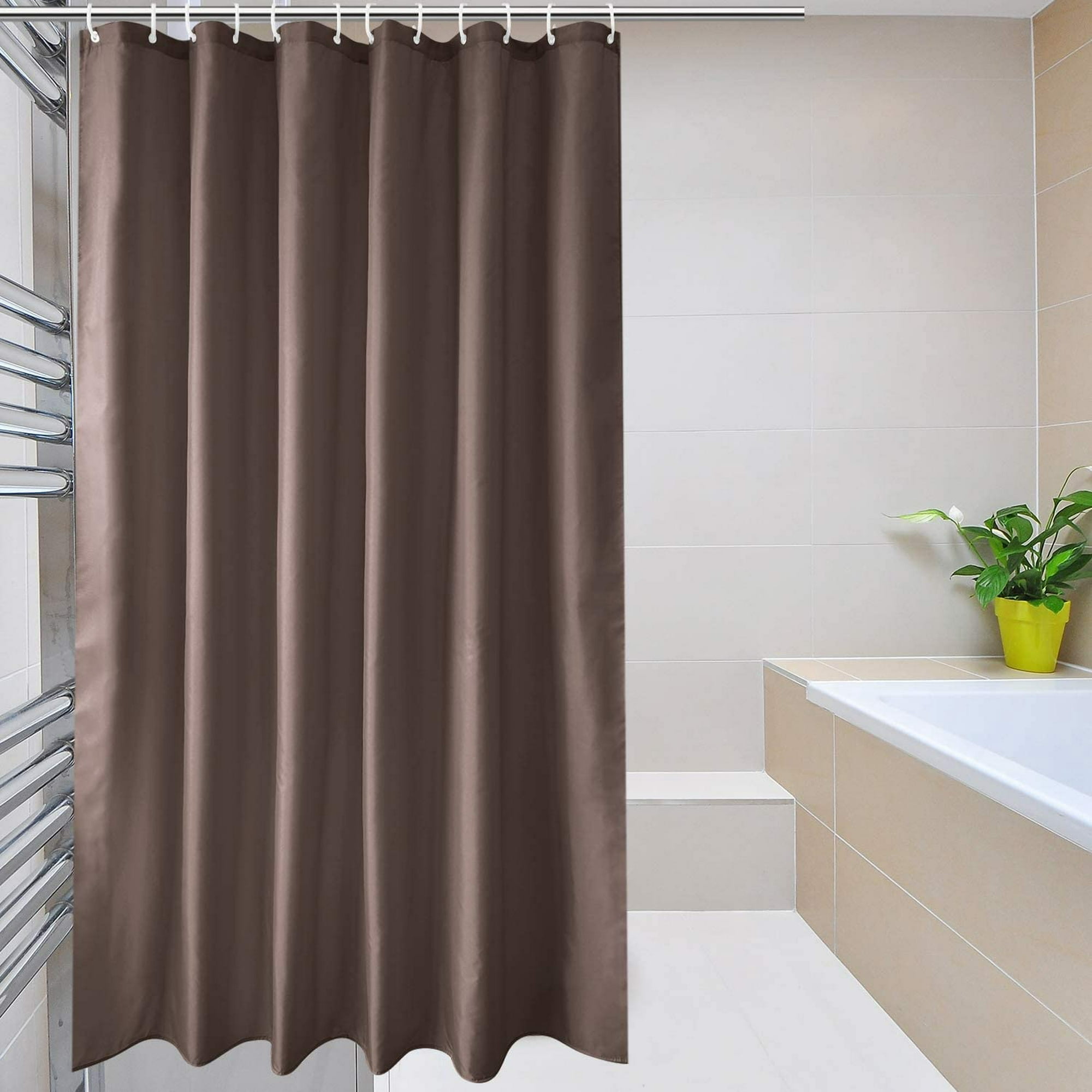  Cortinas de ducha modernas para baño, cortina de ducha de  poliéster con tablones de granja de calidad de hotel, marrón, 59 pulgadas de  ancho x 71 pulgadas de alto : Hogar