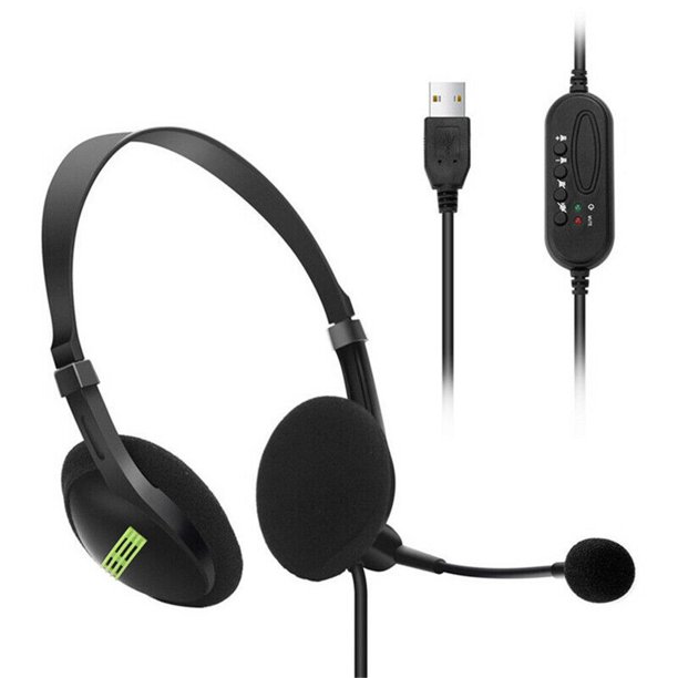 Cateissary Auriculares USB con micrófono Cancelación de ruido