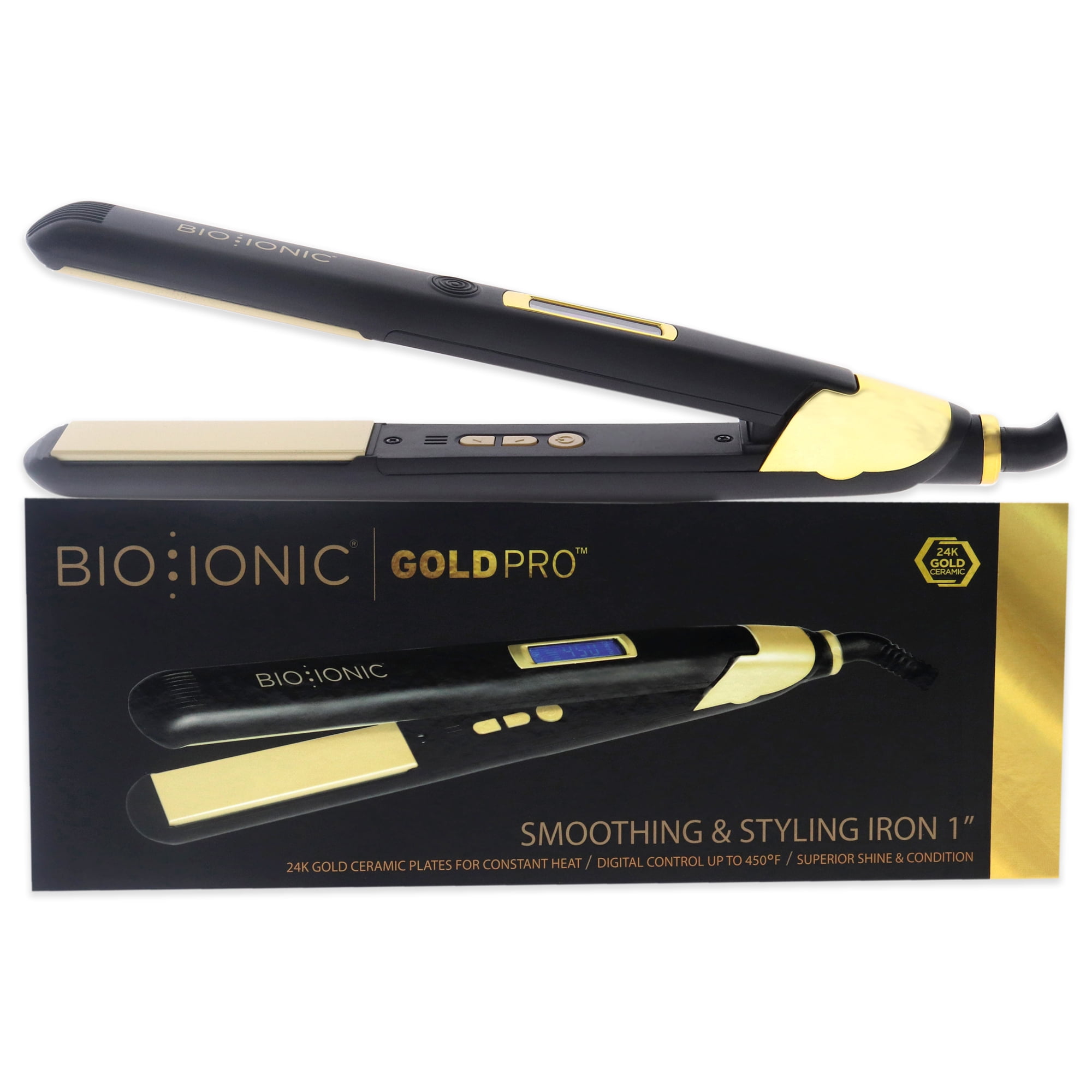 Bio Ionic Plancha alisadora Plancha para peinado y alisado Gold