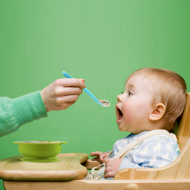 Bebés y niños pequeños Silicona Aprendizaje de alimentos Tenedor Cuchara  lamiendo cuchara Bebé