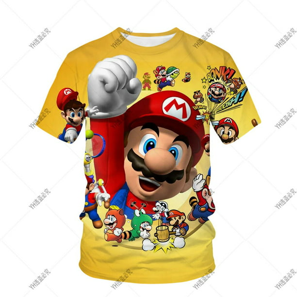 Camiseta manga corta niño - Super Mario esqueleto. – Camisetas