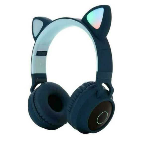 audífonos de diadema gadgets and fun gato bluetooth color azul
