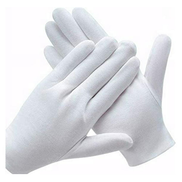 pares de guantes de algodón blanco guantes de algodón guantes de algodón desechables para manos s Producto electrónico | Walmart en línea