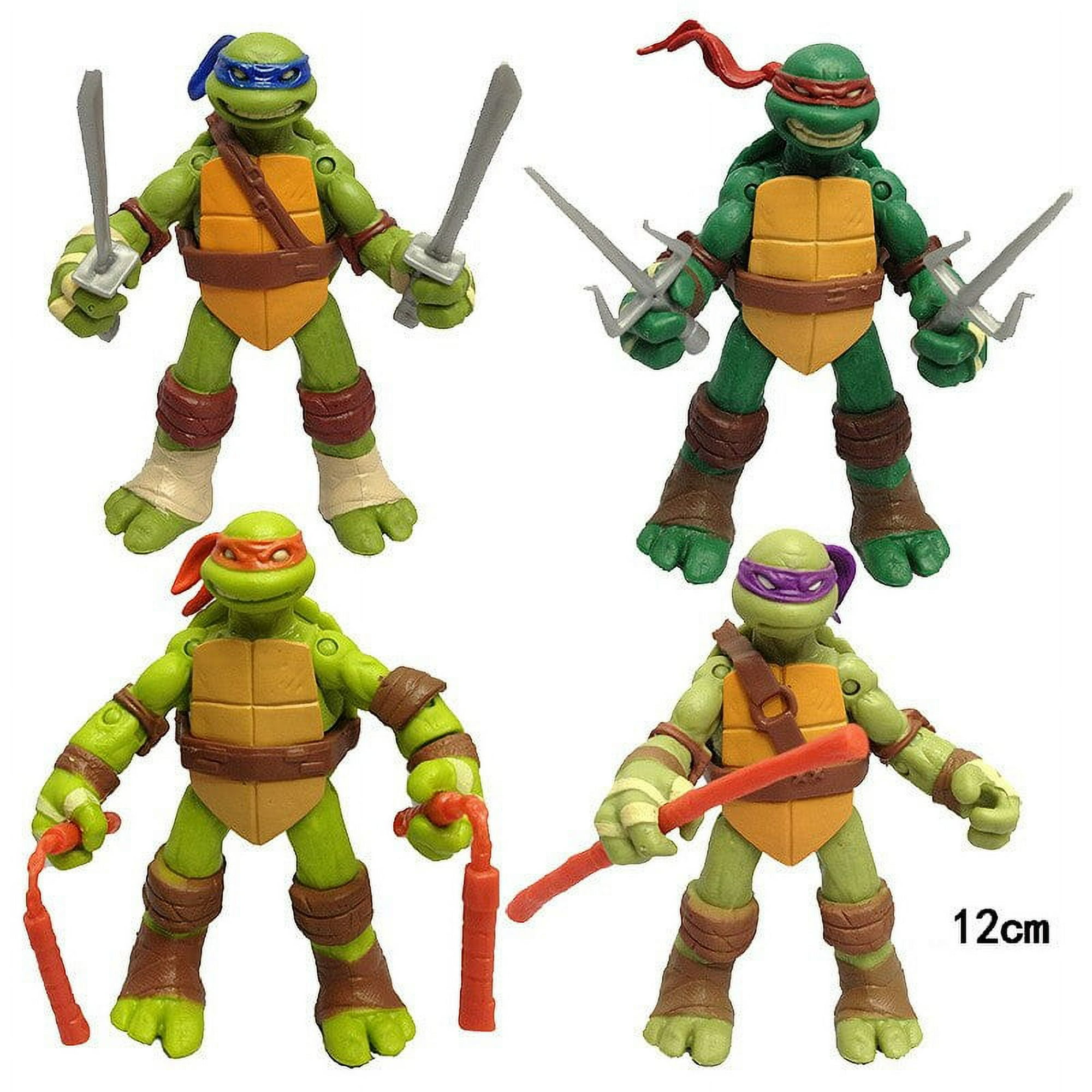 Figuras de acción de Tortugas Ninja Mutantes adolescentes, colección de  adornos, Anime TMNT Donatello Leonardo Raphael Krang, modelo de Juguetes