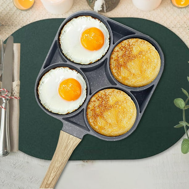 Sartén de acero inoxidable para freír huevos, sartén para cocinar huevos,  sándwich, mango antiescaldaduras, sartén para tortilla antiadherente para  Grande Macarena sartén para huevos