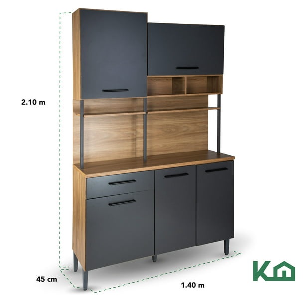 Armario de barra de café con almacenamiento, aparador de cocina blanco de  47 pulgadas con cajón de almacenamiento, gabinete de barra de café moderno