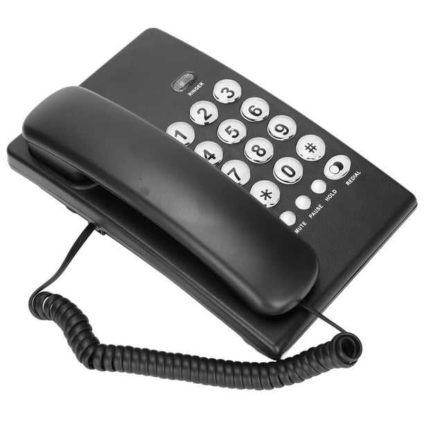  C199 Teléfono fijo Teléfono fijo Teléfono con cable Teléfono de  escritorio Teléfono colgante de pared Teléfono con pantalla Llamadas manos  libres 24 tonos de llamada para oficina de negocios Hogar `(blanco) 