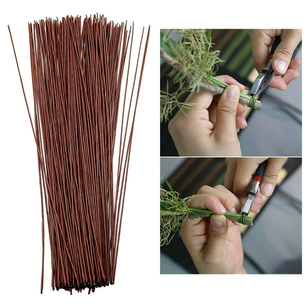 Yardenfun 400 piezas de alambre de tallo de plantas, soporte para ramo de  flores, tallos de flores para manualidades, tallos de alambre de