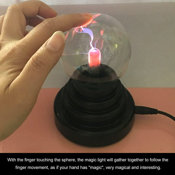 Lámpara de bola de plasma Luz de orbe de nebulosa interactiva sensible al  sonido táctil (15 cm)