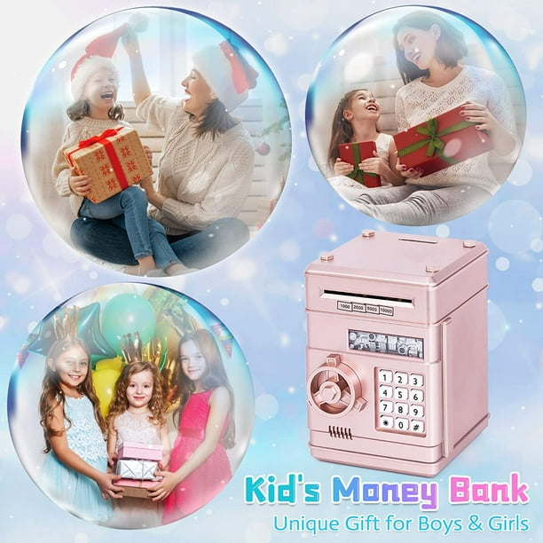 Hucha electrónica para niños, hucha segura con código, caja de dinero para  niños, cajero automático, JM