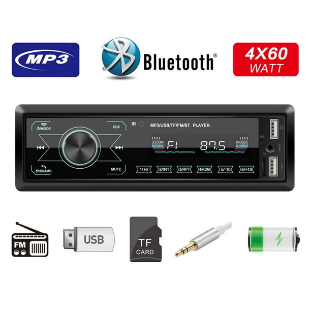 Kenally Reproductor MP3 Bluetooth para coche, reproductor de música, Radio  Estéreo M10 12V con puerto USB, carga de teléfono, pantalla táctil, AUX-in  Combinaciones de reproductor de DVD/TV para Kenally VI001557-00B