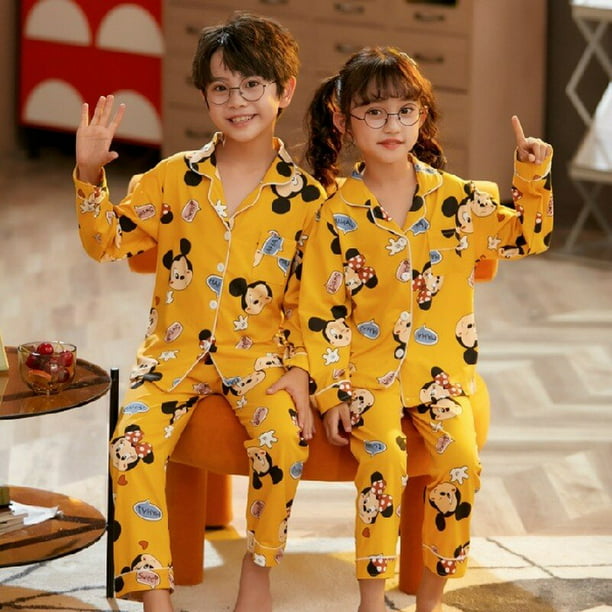 Disney mickey mouse Niños Niñas Pijamas Otoño Ropa de manga larga para niños Ropa de dormir Pijamas zhangyuxiang CONDUJO | Walmart en