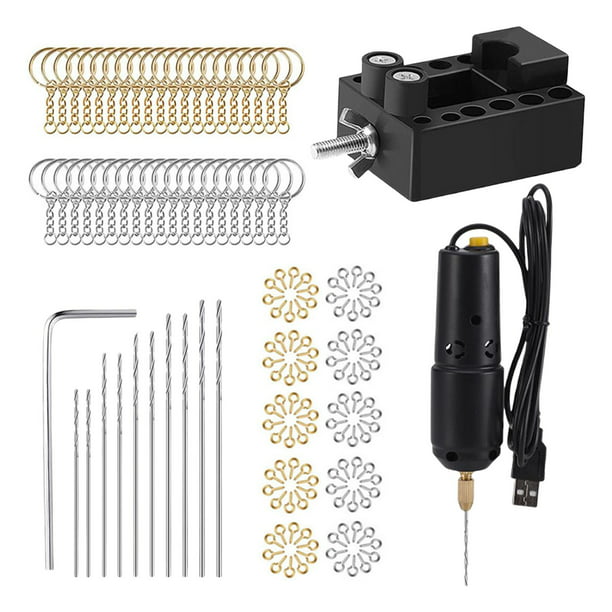 Mini taladro eléctrico de mano grabador joyería herramienta eléctrica para  manualidades de madera DIY con con piezas kusrkot Mini taladro eléctrico