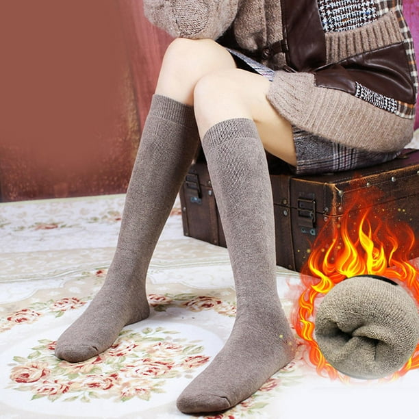 Calcetines largos hasta la rodilla para mujer, calcetines tejidos para  Otoño e Invierno, medias de a YONGSHENG