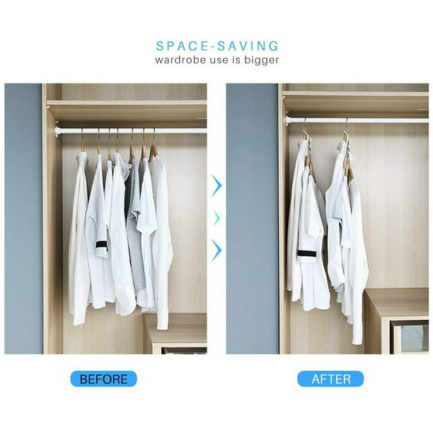 Ganchos para colgar ropa, ganchos en cascada, ganchos de conexión  resistentes para ahorrar espacio, extensores para ropa, organizador y  armario (120)