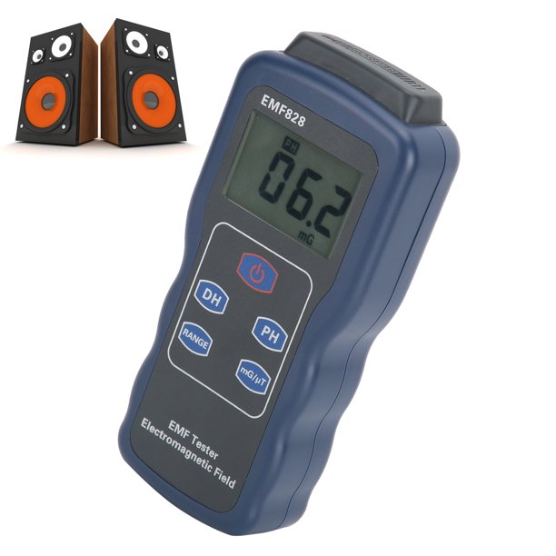 Medidor EMF Detector de campo magnético con baterías de 9V Equipo