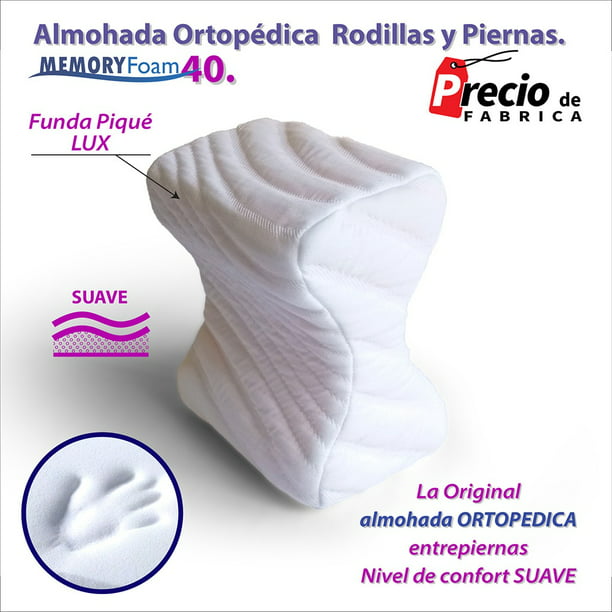 Almohada Ortopédica para Piernas y Rodillas Memory Foam + Funda