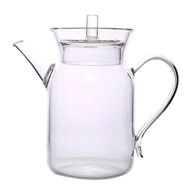 Jarra de vidrio con tapa, jarra de agua de vidrio de 350 ml, jarra de agua  fría/caliente, jarra para BLESIY Hervidor de café