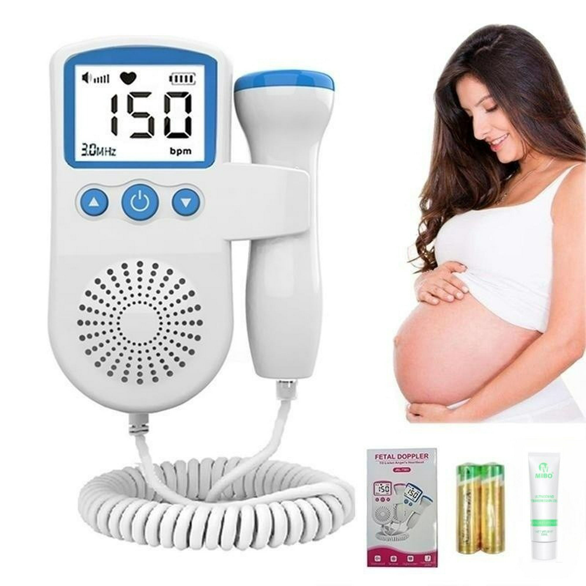 Doppler Fetal Prenatal para mujeres embarazadas, Monitor de latido del  corazón del bebé, Detector de BANYUO