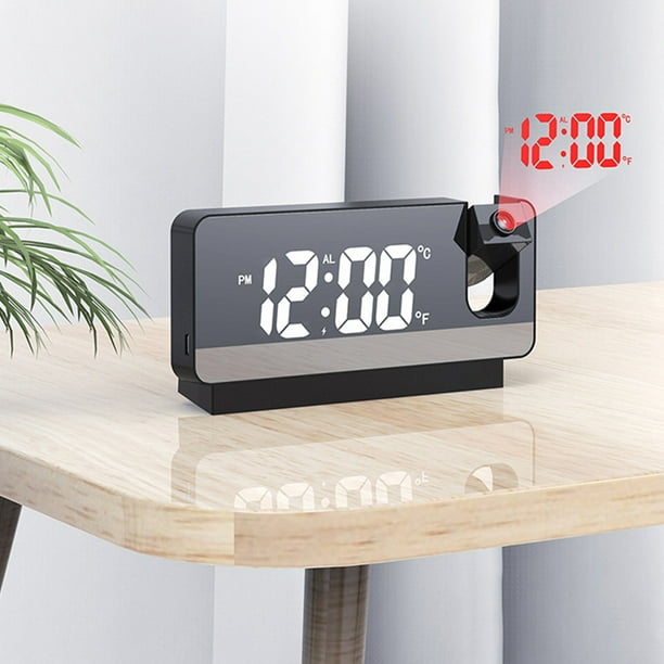 Reloj despertador con proyector digital LED